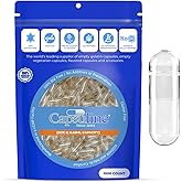 Capsuline Size 0 - Clear Empty Gelatin Capsules - 1000 Count - Empty Gel Pill Capsules - DIY Pure Bovine Pill Capsule filling
