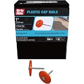 Grip-Rite Plastic Cap Nails - Secure Roofing Underlayments and Housewraps - Electro-Galvanized - 1" - 280 Count/1 Pack - 1PRCAP1