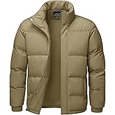 Cotrasen Men's Puffer Jacket Water Resistant Windproof Down Jackets Zip Up Warm Quilted Winter Coats for Men