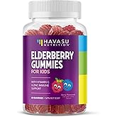Elderberry Gummies Kids for Cold and Flu Relief | Immune Booster for Kids | Sambucol Black Elderberry Syrup Gummy with Zinc a