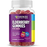 Elderberry Gummies Kids for Cold and Flu Relief | Immune Booster for Kids | Sambucol Black Elderberry Syrup Gummy with Zinc a