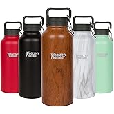 Healthy Human Stainless Steel Water Bottle | Double Walled Vacuum Insulated Water Thermos for Adults | Eco-Friendly Travel Bottles with Leak Proof Lid (Harvest Maple,32oz/946ML)