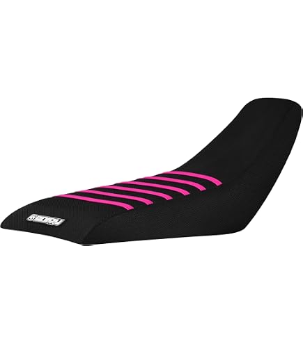 Honda TRX400EX Seat Cover – 1999-2007 – Black / Pink Ribs – Gripper Non-Slip Finish – OEM Style