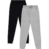 Pink Angel 2-Pack Girls' Fleece Joggers – Soft Multipack Sweatpants for Toddlers to Big Kids (Sizes 2T–16)