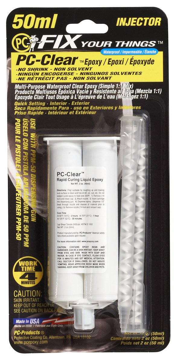 Photo 1 of PC Products PC-Clear Epoxy Adhesive Liquid, 50ml Cartridge, Clear 75005