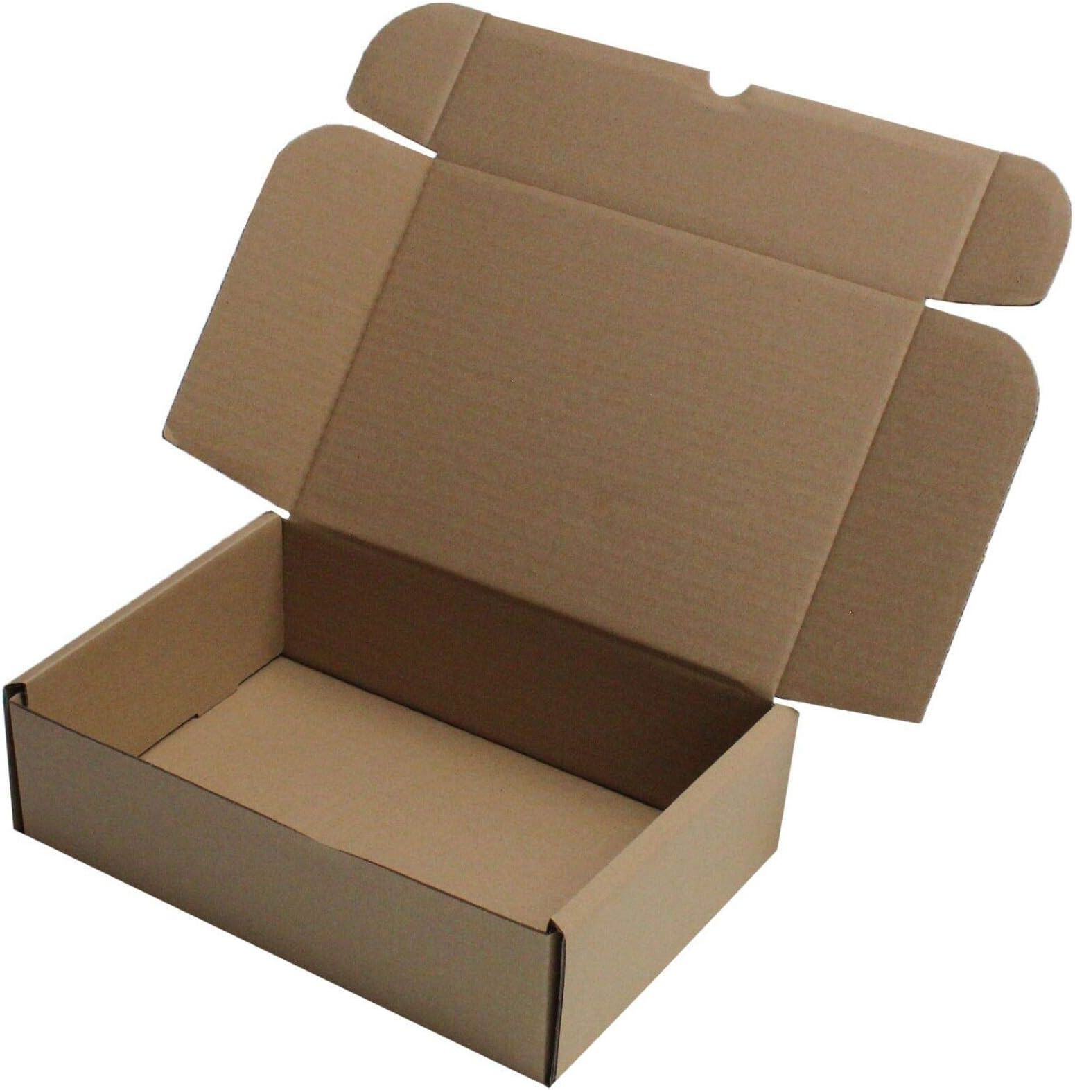 WHITE OR BROWN SHIPPING CARDBOARD BOXES POSTAL MAILING GIFT PACKET SMALL PARCEL (15" x 11" x 5", BROWN, 20)