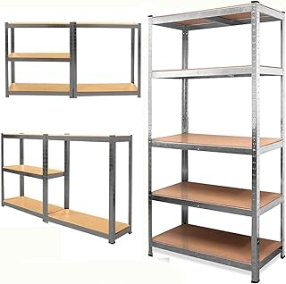 Heavy Duty Steckregal 5 Etagen Garage Regal Gewächshaus Utility Aufbewahrung Zuhause Rack 1800 x 900 x 400mm - Verzinkt
