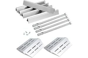 OKLAGARDEN Genesis E-330 Grill Replacement Parts 4 Burners for Weber Genesis S-330 E-310 EP-330 Grill Part 7621 Flavorizer Bars 65505 Heat Deflector 62752 Genesis 330 Sear Burner Tube Front Control 300 Series