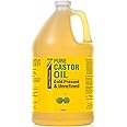 Unrefined Hexane-Free Castor Oil, 128 fl oz - For Hair Growth, Thicker Lashes & Brows, Dry Skin, Joint Pain