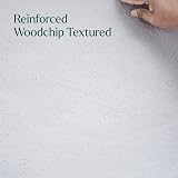 WINSOME Woodchip Wallpaper Paintable White Embossed Textured Wood Effect 10m view 6