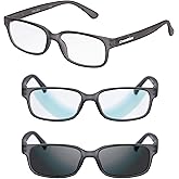 Croakies Palma Photochromic Progressive Eyewear | UV400 Sunglass for Outdoor | Bluelight Eyeglass for HEV Devices | Bundle