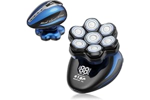 Clforczh Electric Head Shaver for Bald Men PRO,2025 Upgraded 7D Magnetic Detachable Head Shaver,IPX7 Waterproof Wet/Dry,Type-C Fast Charging with LED Display,Grooming Kit,Travel Lock,Green