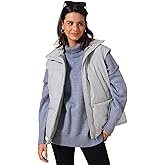 Allegra K Women's Puffer Vest Stand Collar Sleeveless Winter Lightweight Vests Warm Padded Jacket Coat