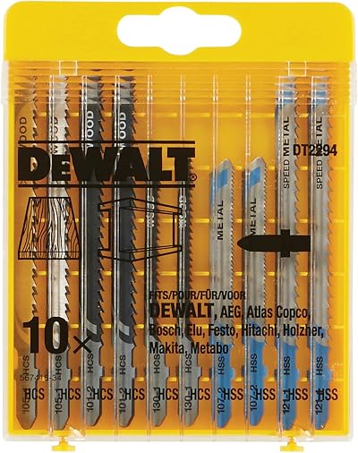 DEWALT DT2294-QZ Conjunto 10 Hojas Sierra Calar - Madera y Metal
