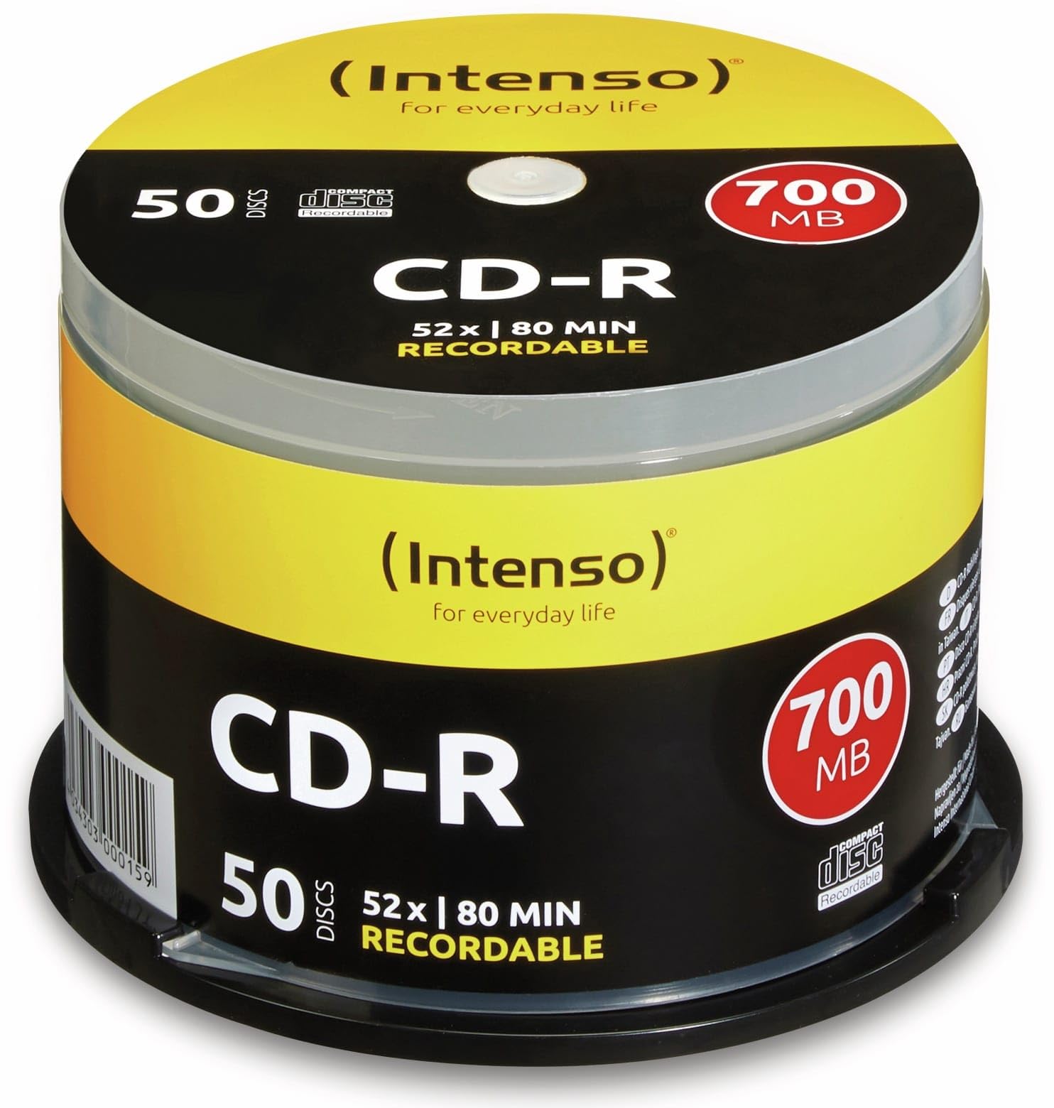 Intenso 1001125 CD-R 52x 50 Pack Cakebox