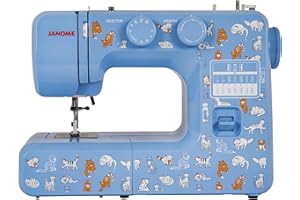 Janome Cat Fancy Easy-to-Use Sewing Machine with Interior Metal Frame, Bobbin Diagram, Tutorial Videos, Made with Beginners i