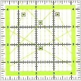 UOOU 4.5 inch Quilting Ruler, Square Quilting Square Sewing Ruler | Fabric Cutting Ruler Acrylic Quilters Rulers Clear Mark for Easy Precision Cutting and Crafts Quilting and Sewing 1 Pack