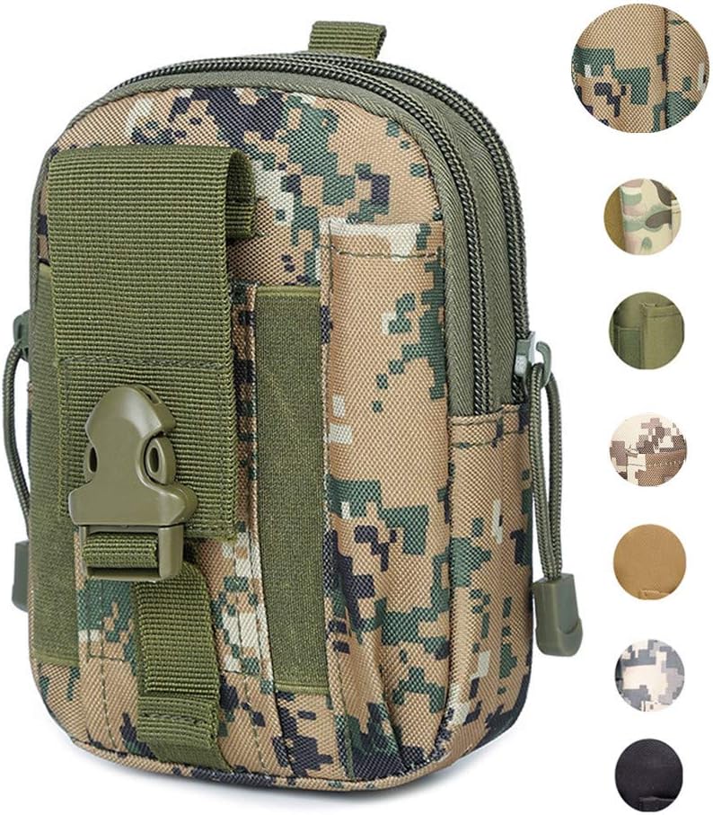 Waist Pack Fanny Pouch Bag Womens Mens Waterproof EDC MOLLE Pack Large Backpack Attachments Tactical Belt Pouch for Hiking Fishing Mountaineering Climbing Jogging Walking Hiking Cycling Gifts