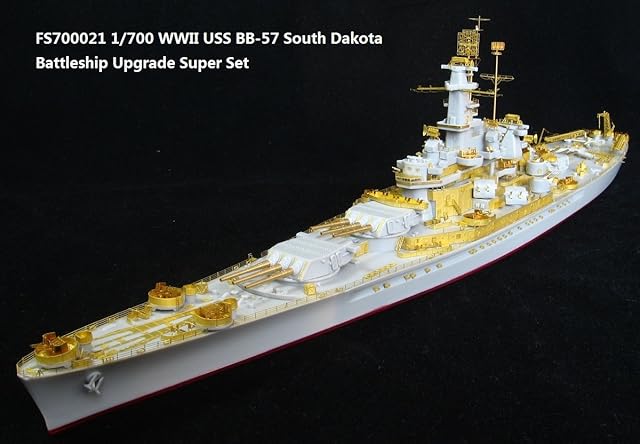 1/700米海軍 WWII BB-57 戦艦サウスダコタ スーパーセット