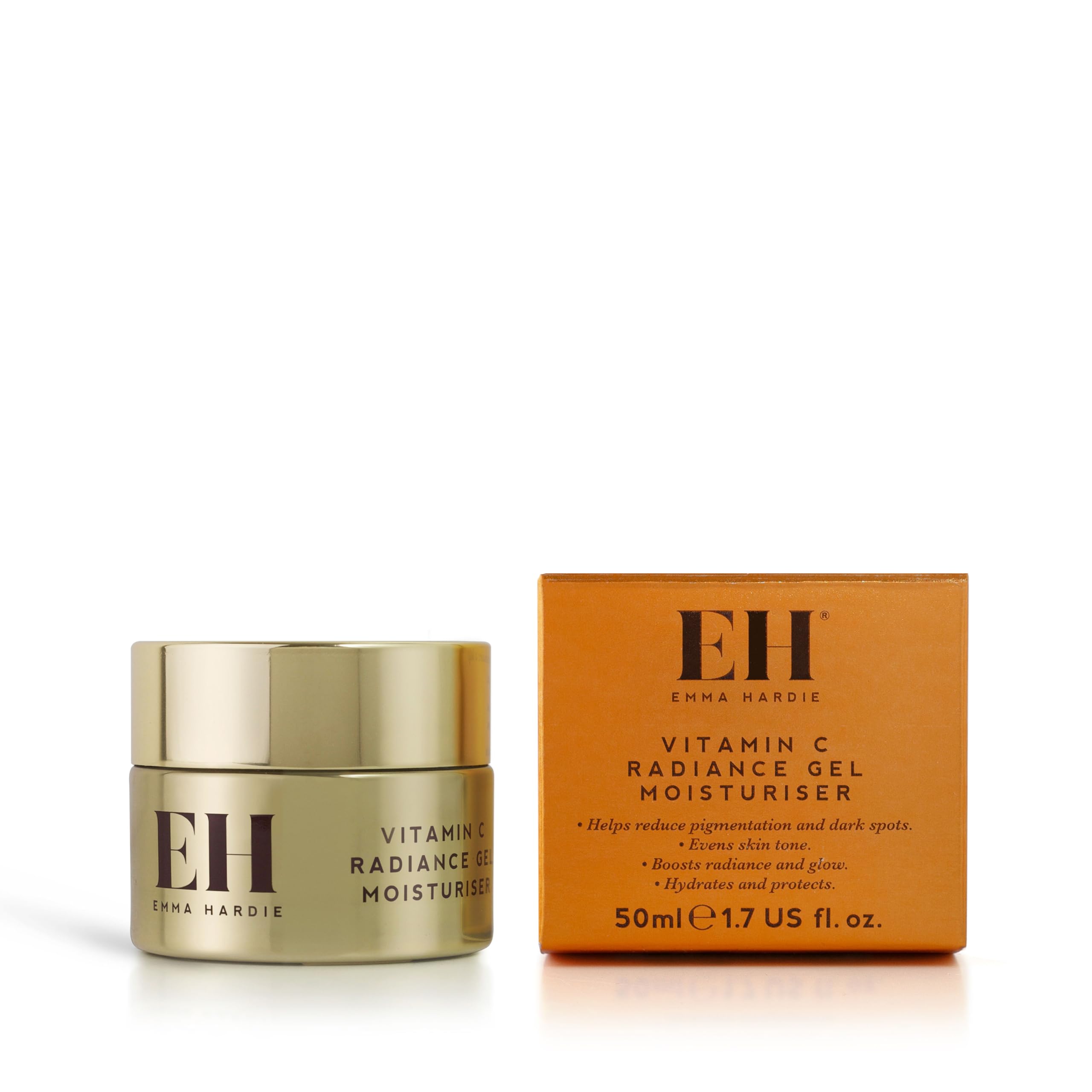 Emma Hardie 50ml Vitamin C Radiance Gel Moisturiser, Reduces Pigmentation and Increases Brightness, Helps to Even Out, Smooth & Plump Skin, Boosts Radiance & Glow, Vegan & Cruelty Free