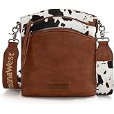 Montana West Multi Zip Pocket Large Crossbody Bag With Guitar Strap