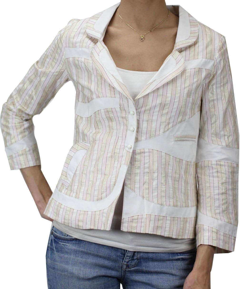 Custo BarcelonaWomen's Iriad 30x3 Pink & Beige Blazer 292351