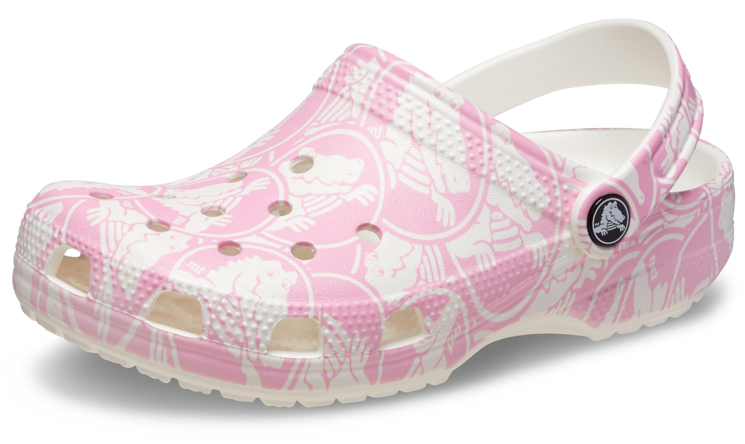 Crocs Kids Classic Graphic Clog, Pink Tweed, 9 Toddler Image