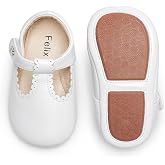 Felix &amp; Flora Soft Sole Baby Shoes - Infant Baby Girls Ballet Flats Moccasinss Rubber Sole Walking Crib Shoes