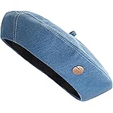 YeeHeen Denim Beret Hat Artist Cap Casual French Hat for Women