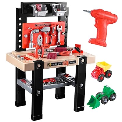 Tool Bench, 91 Pieces Toy Workbench 