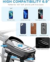 Whale Fall Reflective Frame Bag Waterproof EVA Bike Bag 6.9 inch Touchscreen view 6