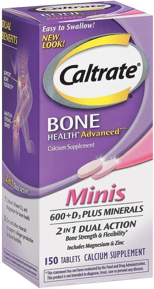 Caltrate Calcium & Vitamin D3 Supplement Plus Minerals Mini Tablets, 150 ea (Pack of 6): Health & Personal Care