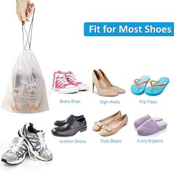 COIDEA, Waterproof Travel Drawstring Shoe Bags for