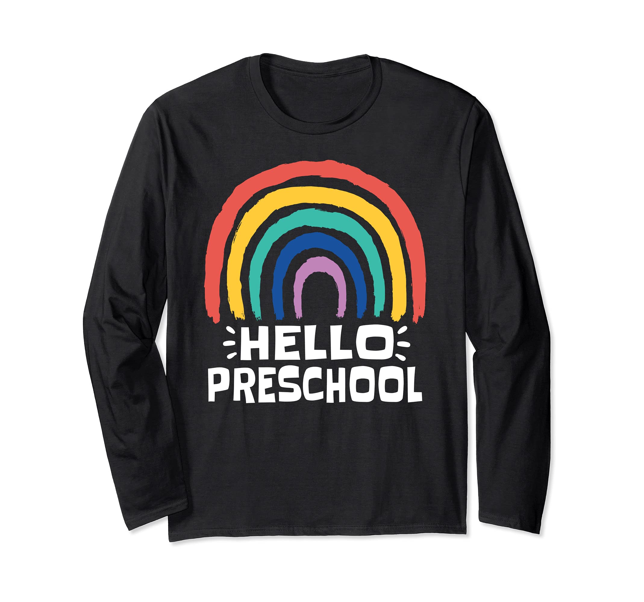 HELLO PRESCHOOL Goodbye School Teacher Student Pre-K Kids Long Sleeve T-Shirt