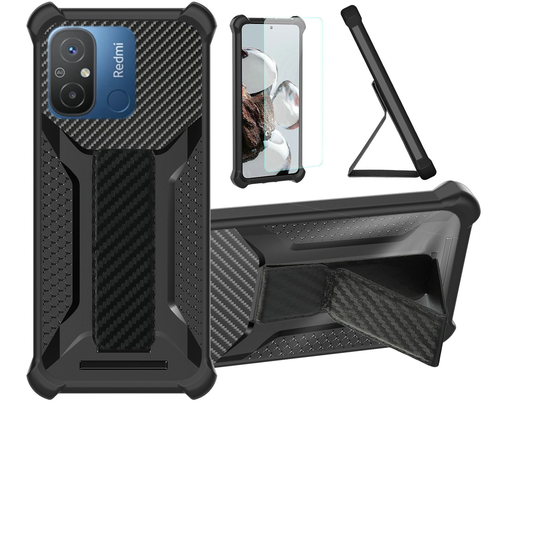 Aroepurt Case for Xiaomi Redmi 12c Phone Case Stand