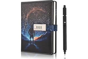 Diary for Boys Ages 8-12, Diary with Lock Journal for Teen Boys 10-18, Birthday Gifts for Kids Adventure Travel Notebook with