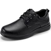 FitVille Extra Wide Oxford Shoes for Men Busniess Casual Dress Shoes | Formal Shoes, Wide Width, Arch Support, Comfortable, Vegan Leather, Eliminates Rubbing &amp; Blisters