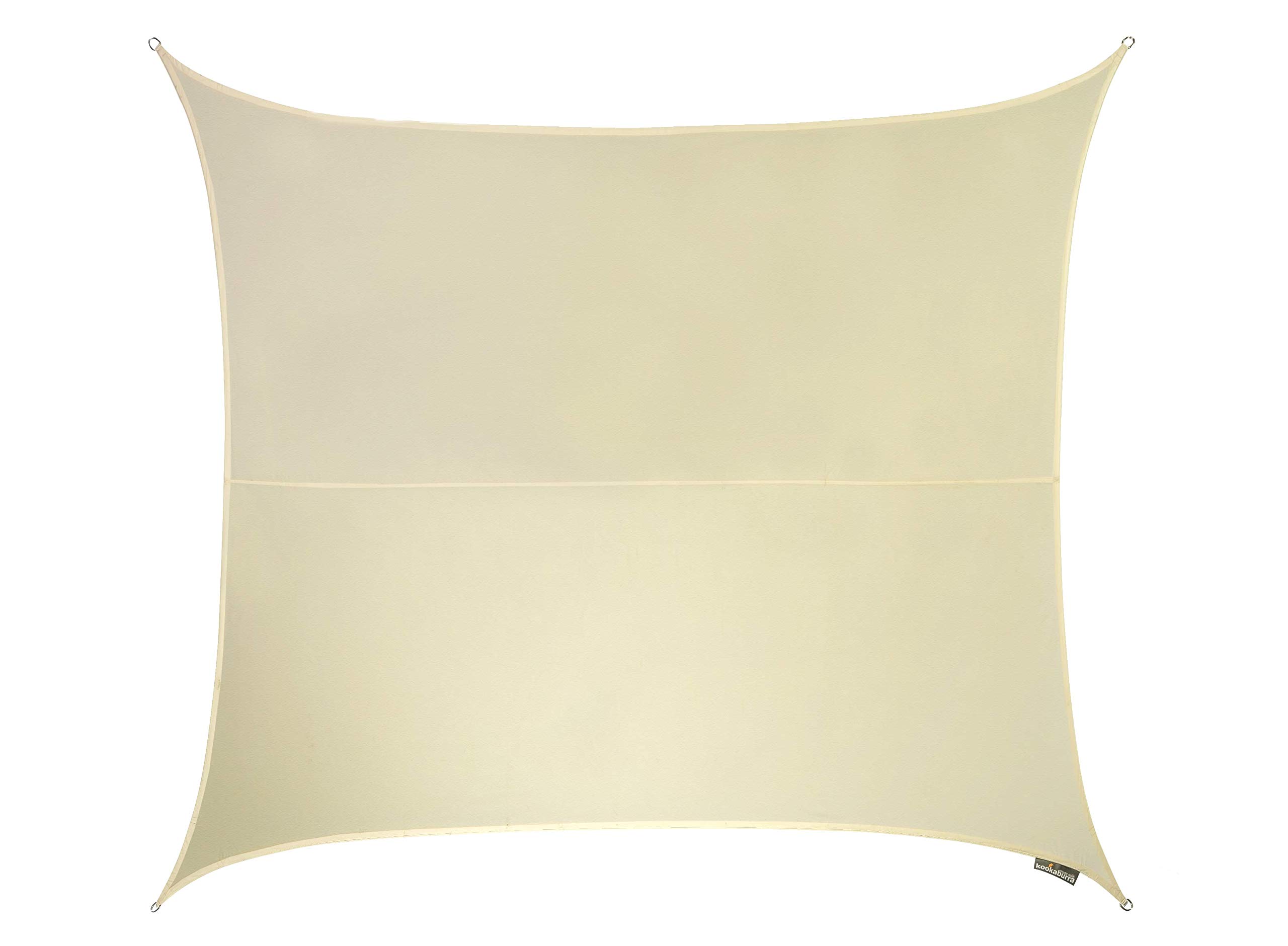 Kookaburra Waterproof Garden Sun Shade Sail Canopy in Ivory 98% UV Block (3.6m Square) — image 1
