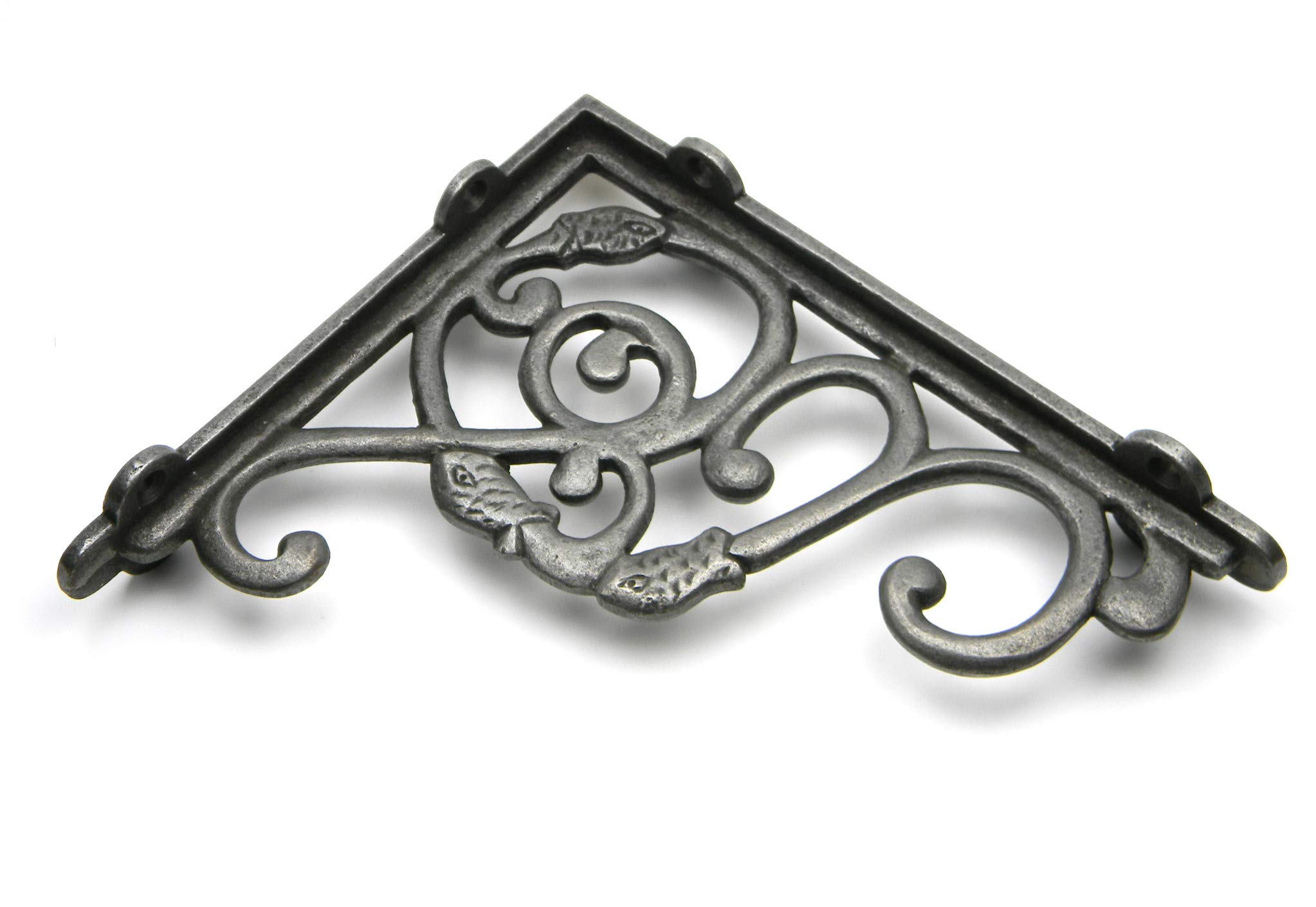 Pair of Dutch Style Heavy Duty Shelf Bracket Antique Iron 190 x 220mm / 7.5″ x 9″