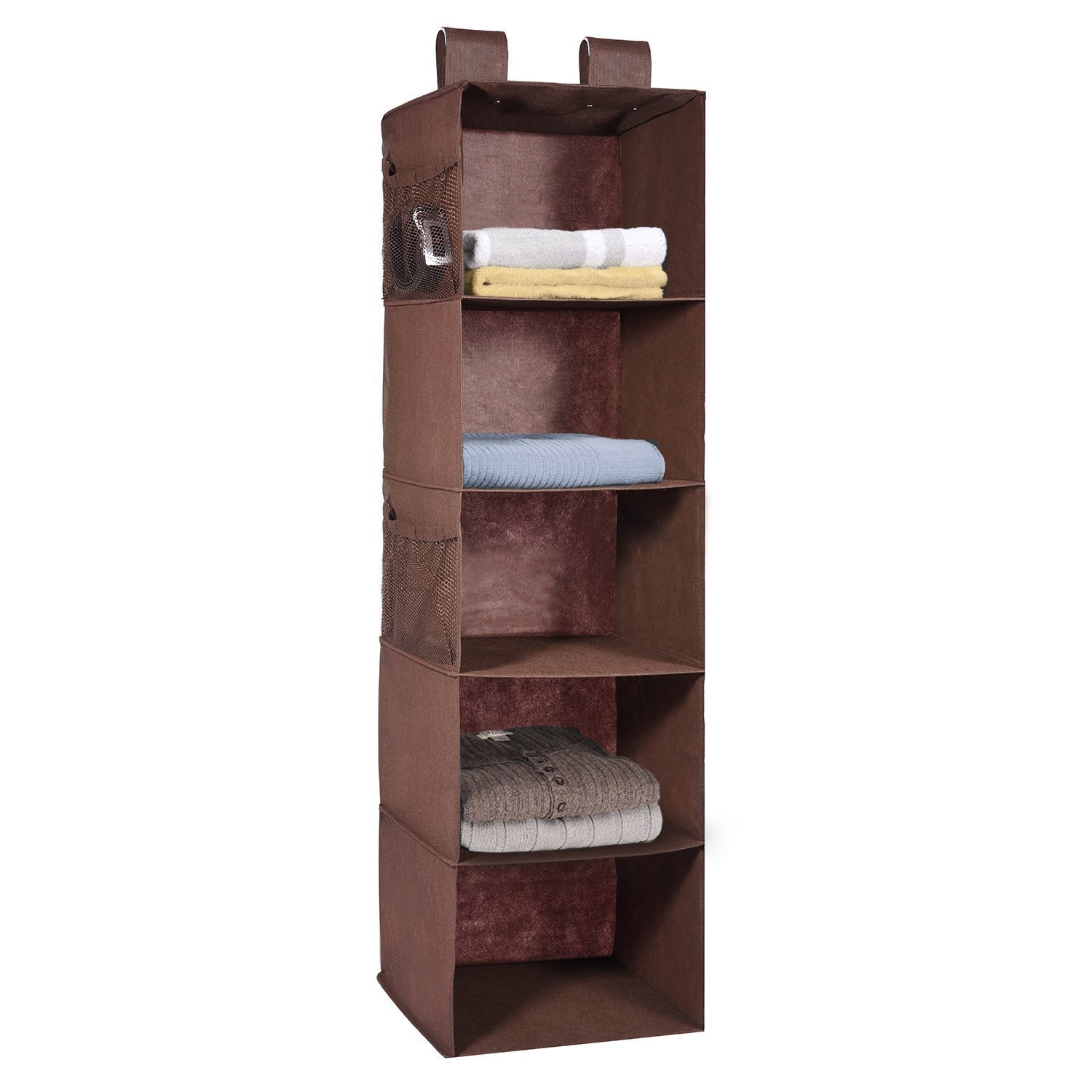 Closet Hanging Shelf, MaidMAX 5Shelf Collapsible Hanging Accessory