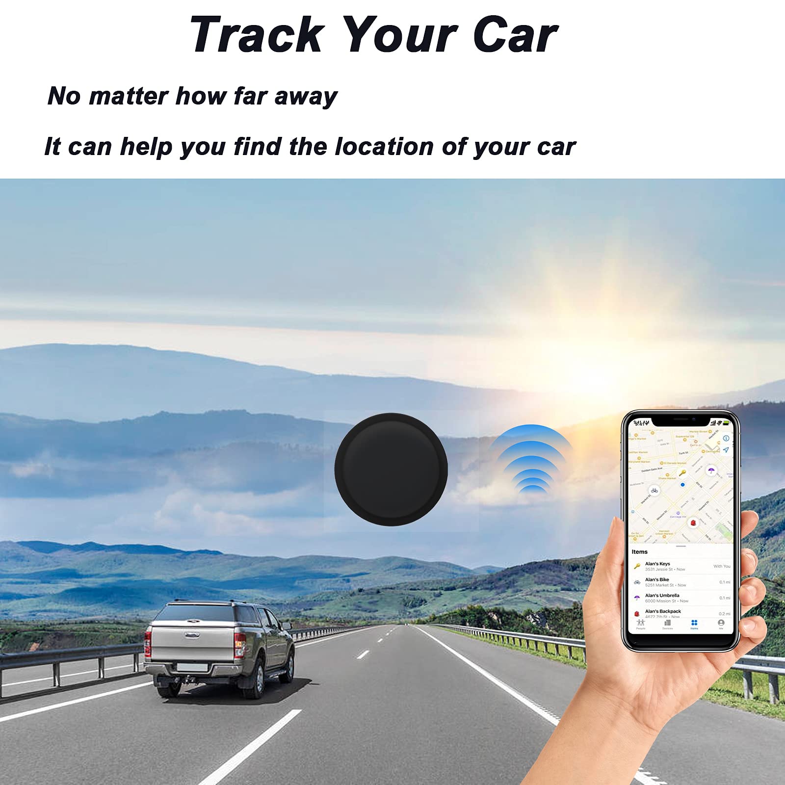 LiZHi Case for Apple Airtag Holder Cover Airtag Sticker Stick on Adhesive Mount Silicone for Tv Remote Car Phone 2 Pack，Black