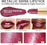 Oulac Metallic Shine Glitter Lipstick Purple High Impact Lipcolor 4.3 g view 3