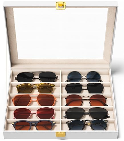 Étui à Lunettes Vintage Blanc - Boîtier Femme (occasion)