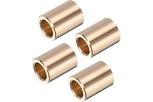 uxcell 4pcs Sleeve Bearings 1/4" Bore x 3/8" OD x 1/2" Length Self-Lubricating Brass Bushing