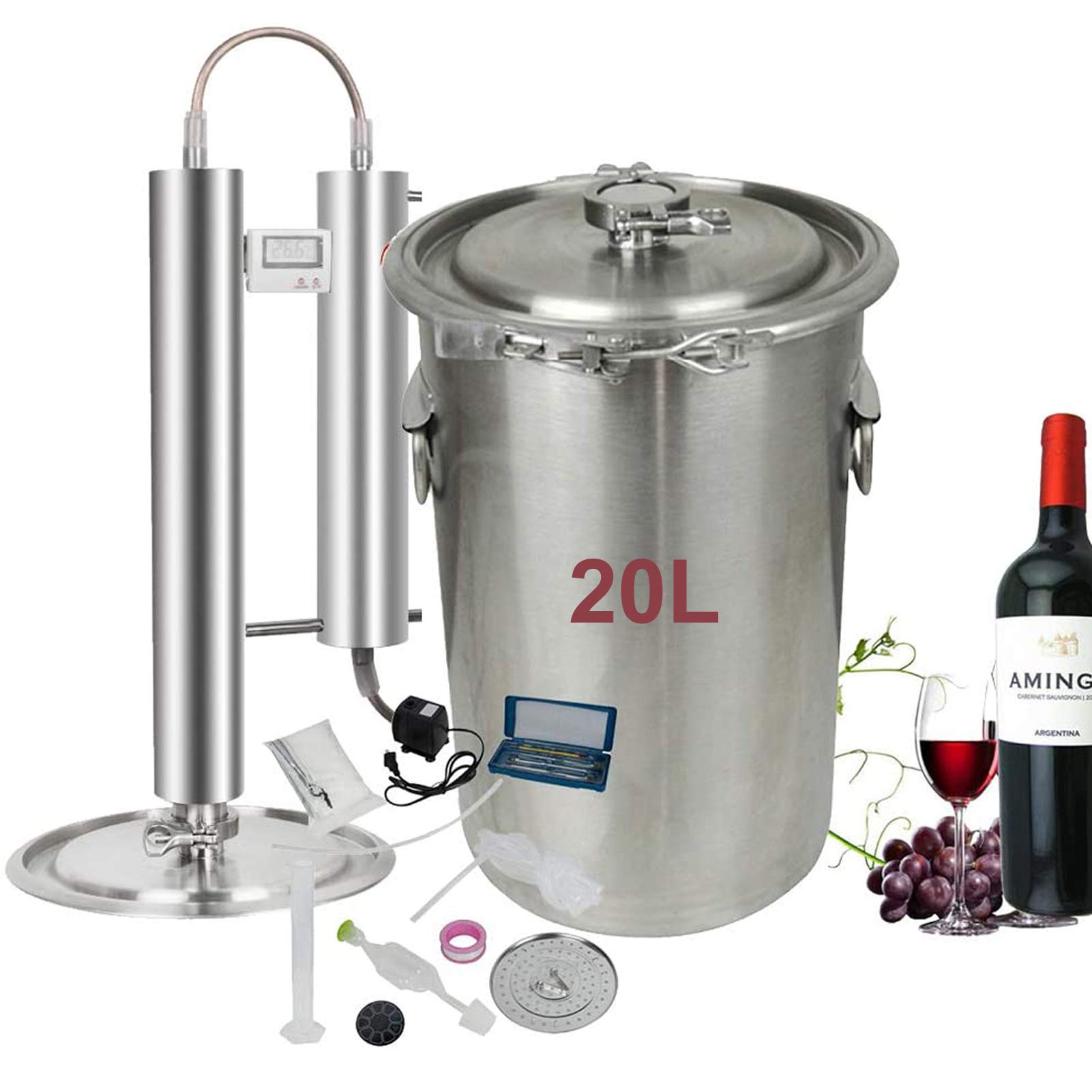 Buy zorvo Alcohol Distiller Ethanol Maker with Copper Condenser Chiller