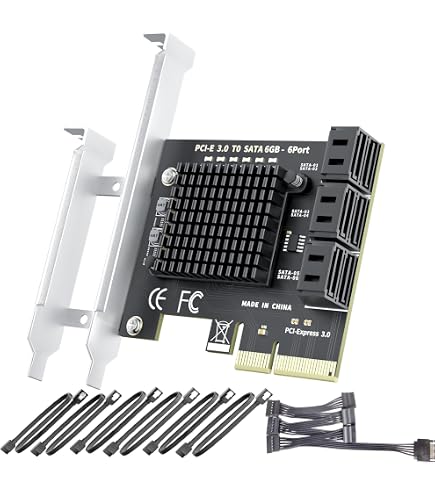 Amazon.com: 6-Port SATA Expansion Card (PCIe 3.0 x4 to 6Gbps SATA