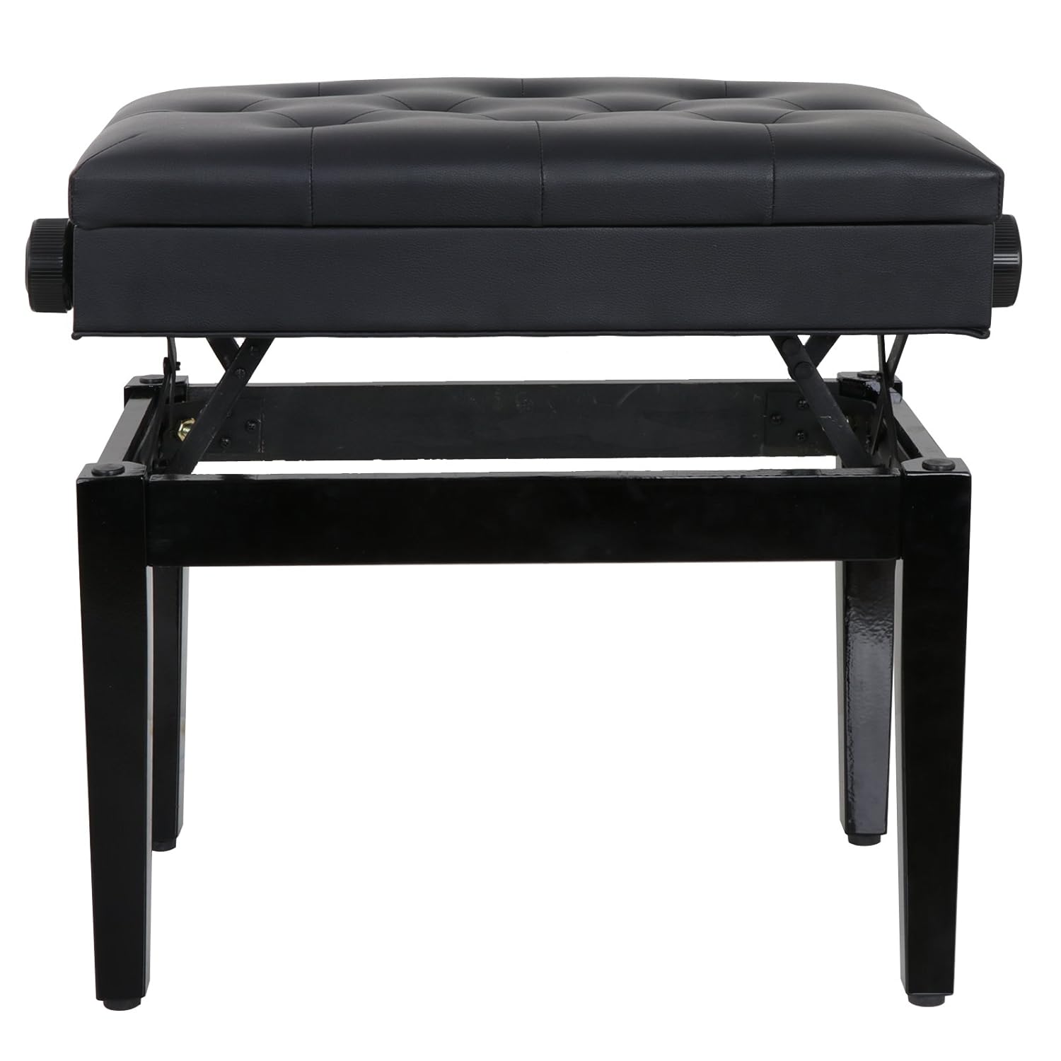 22L Black Smartxchoices Padded Piano Bench with Music Storage PU