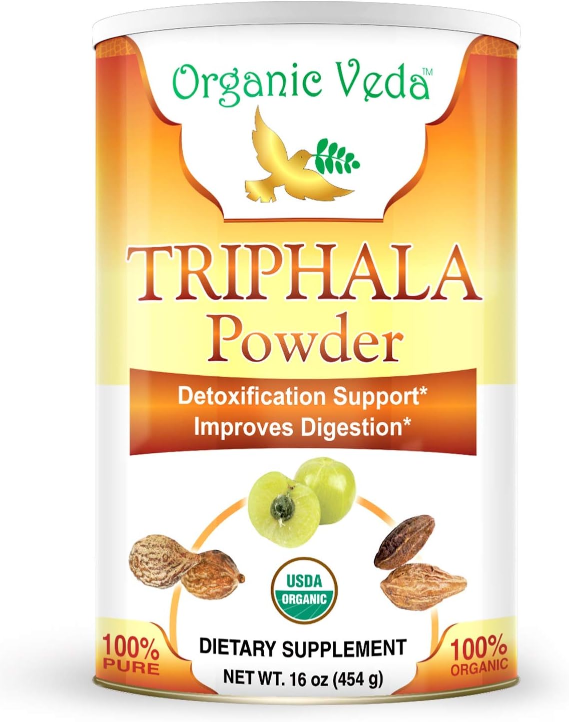 Organic Triphala Powder 16Oz 1 Pound. 100 Pure and