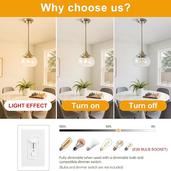 MODERN PENDANT LIGHTS FOR KITCHEN ISLAND, BRUSHED NICKEL PENDANT LIGHT FIXTURES WITH 8.5″ CLEAR GLASS SHADE, INDUSTRIAL HANGING PENDANT LIGHTS FIXTURE FOR KITCHEN ISLAND DINING ROOM ENTRYWAY 1 PACK