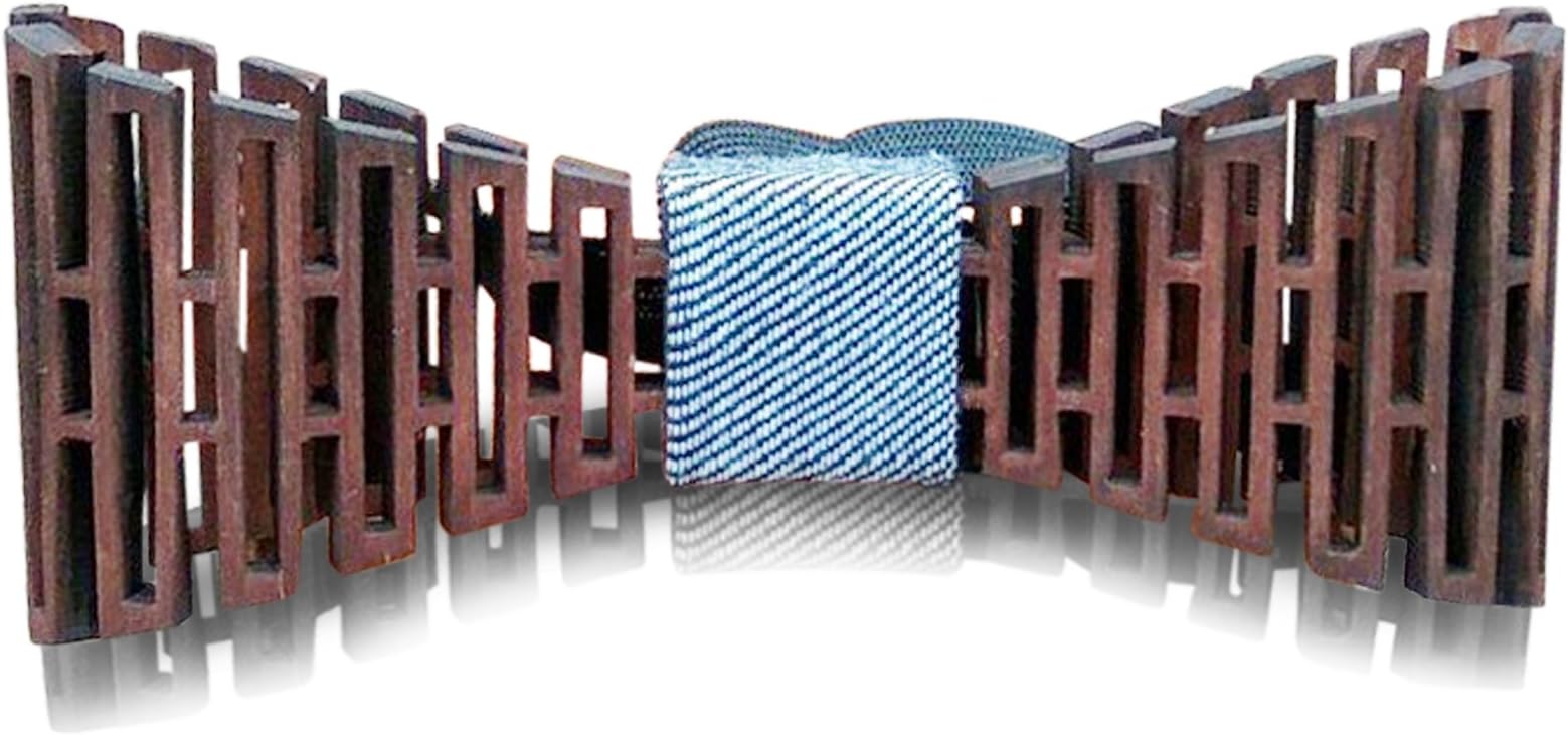HatynkaUA Wooden Bow Tie 3D Unique Design Holiday Wedding Wood Bowtie Men Necktie Gift Box Lattice/Jeans